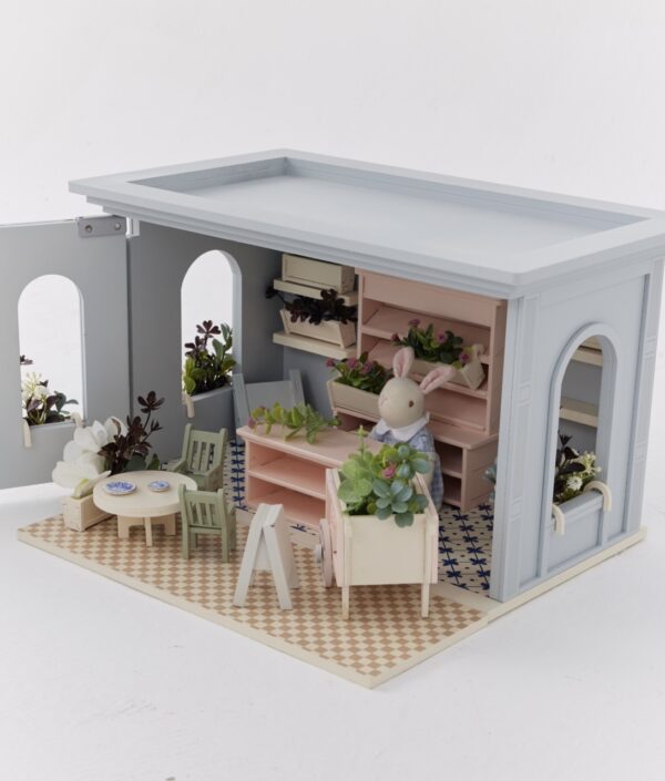 La Fleuriste de Camille – Miniaturblomsterbutikk i tre