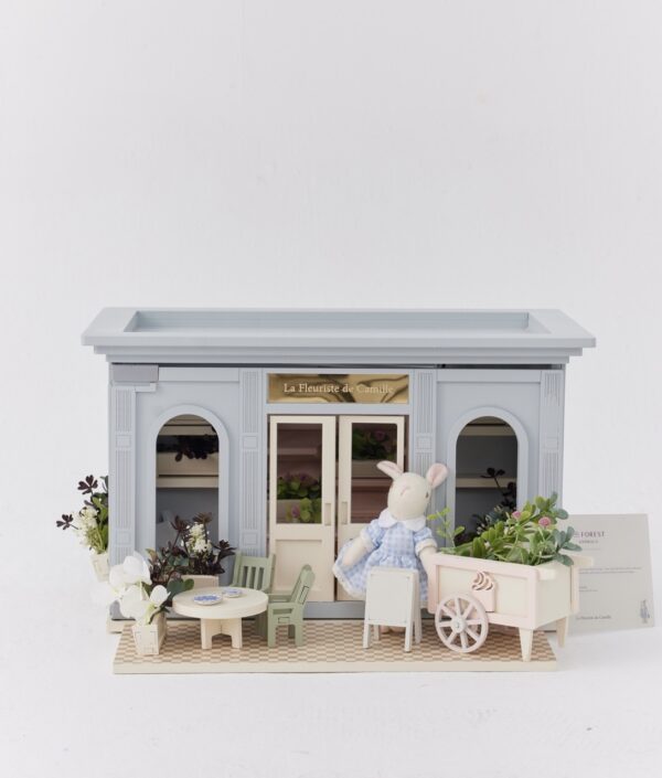 La Fleuriste de Camille – Miniaturblomsterbutikk i tre