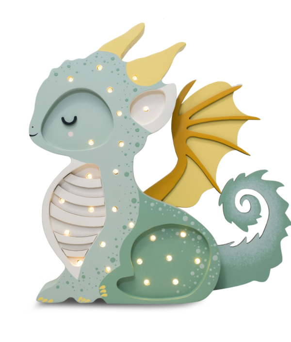 Little Lights, Nattlampe til barnerommet, Dragon Lamp, Hunter Green