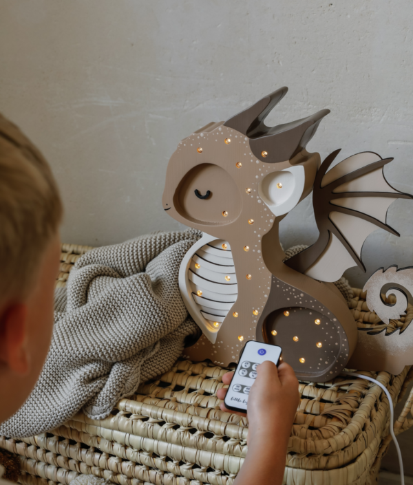Little Lights, Nattlampe til barnerommet, Dragon Lamp, Tiramissu Brown