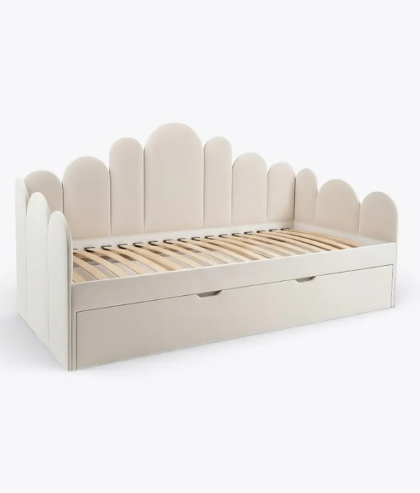 Jessa creme uttrekksseng 90x200 cm med oppbevaring